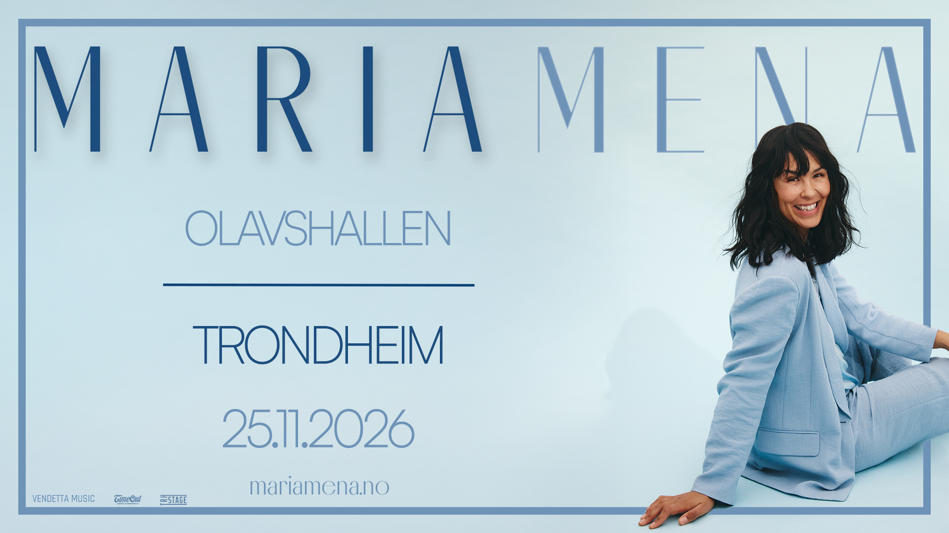 Plakat for Maria Mena i Olavshallen, Trondheim